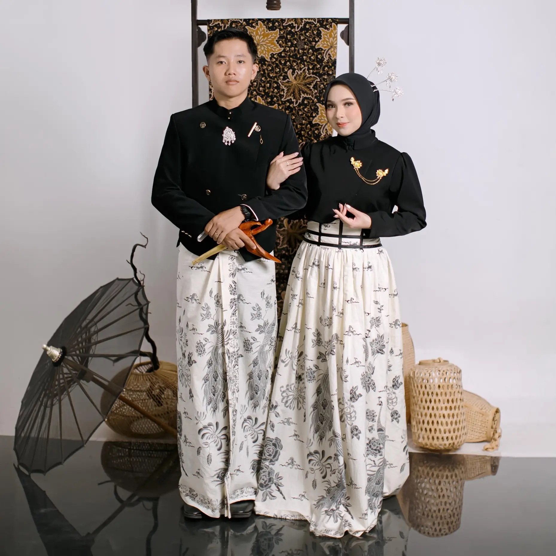 Modern Motion Burgundy Flowers 3D