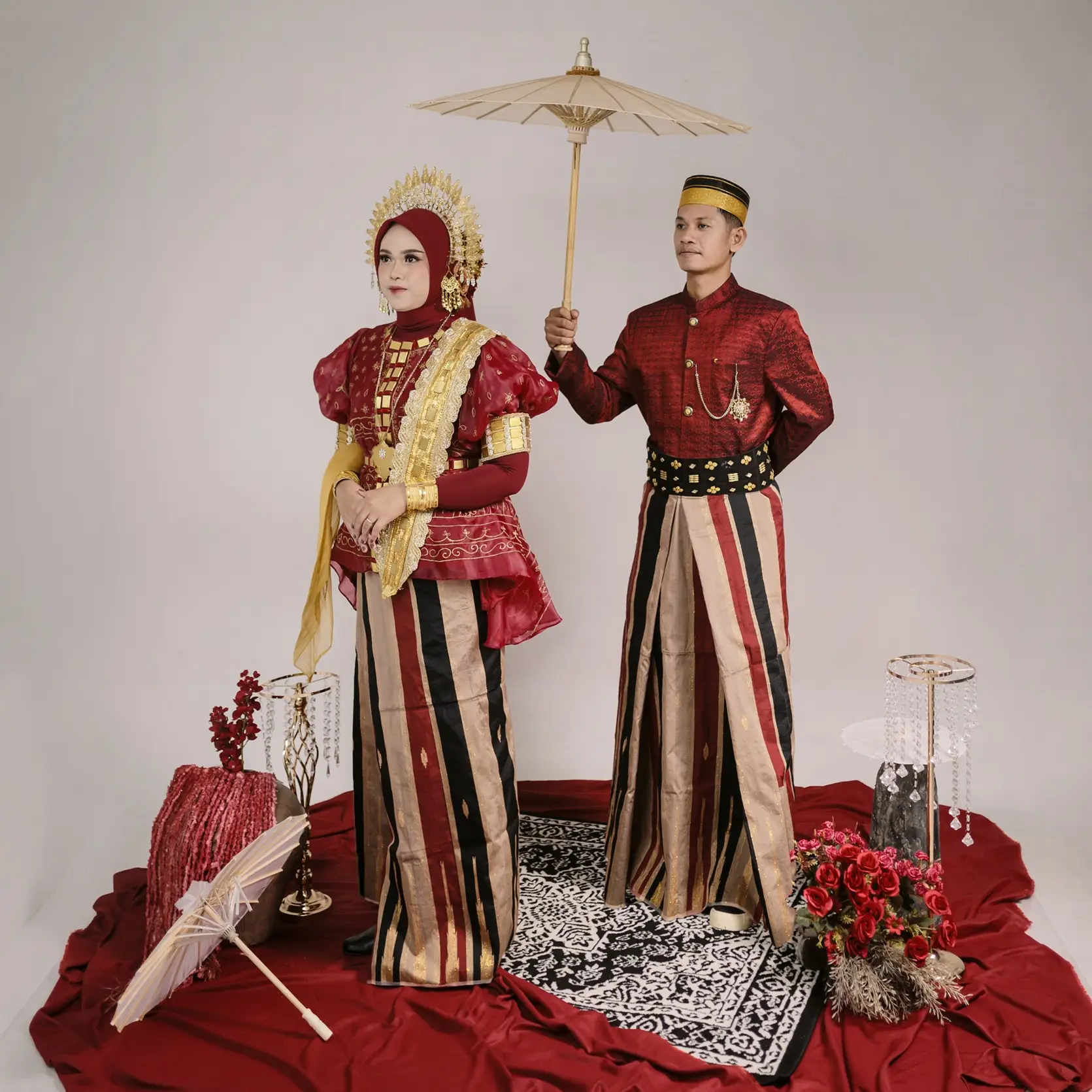 Modern Motion Red Flowers